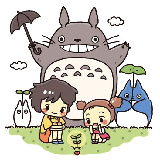 My Neighbor Totoro Anime Sticker - Dibujos De Mi Vecino Totoro (527x535), Png Download