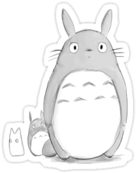 Kawaii My Neighbor Totoro Tumblr Drawing By Sadeelishad - My Neighbor Totoro (375x360), Png Download