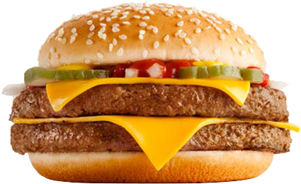 Cuarto De Libra Doble Con Queso - Doble Cuarto De Libra Con Queso (450x305), Png Download