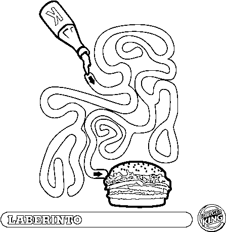 Dibujo De Laberinto Para Colorear - Laberinto Para Pintar (600x470), Png Download