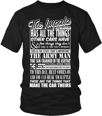 The Impala Has All The Things - Virgo Shirt Quotes (480x480), Png Download