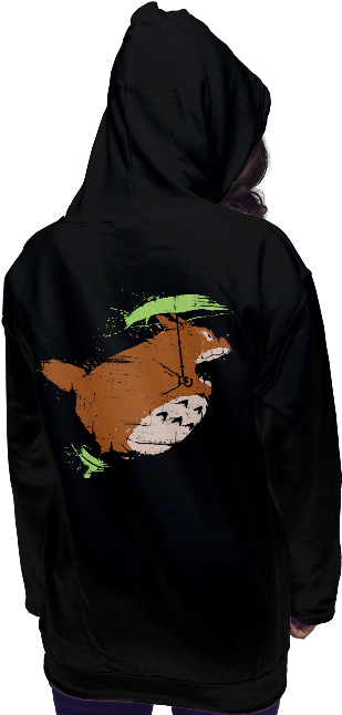 Totoro Fly - Shirt (650x650), Png Download