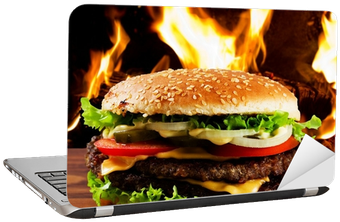 Vinilo Para Portátil Hamburguesa - Hamburger (400x400), Png Download