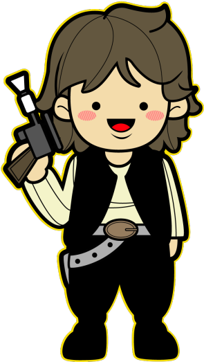 Star Wars Kawaii Saga - Star Wars Characters Cartoons (500x625), Png Download
