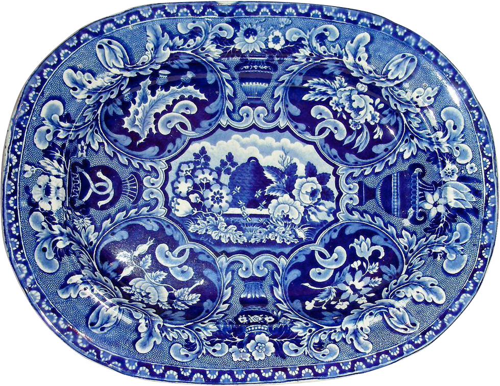 Dark Blue Staffordshire Platter - Microscope (978x978), Png Download