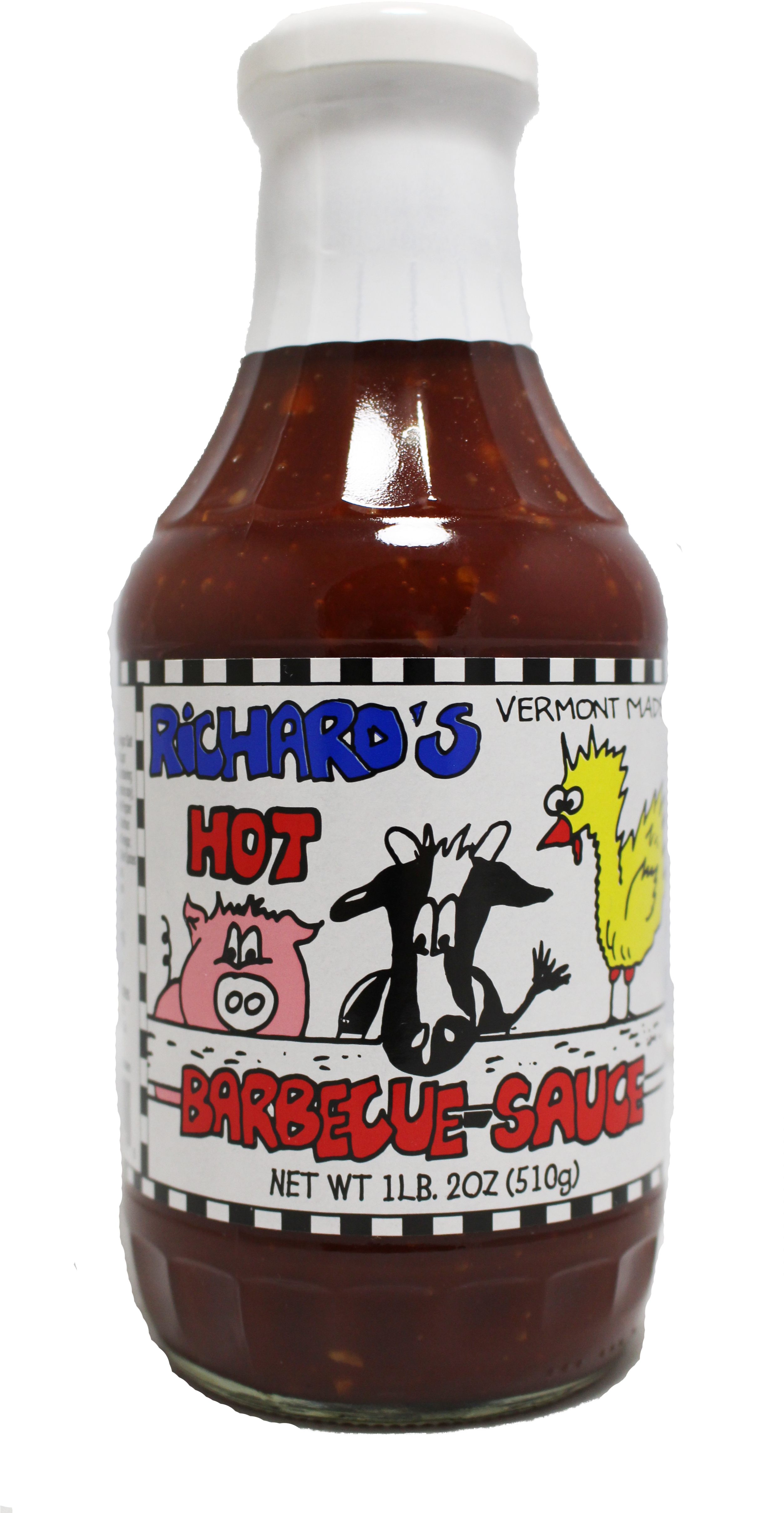 Richard's Hot Bbq Sauce - Richards Barbecue Sauce, Hottest - 3 Oz Jar (2504x4888), Png Download