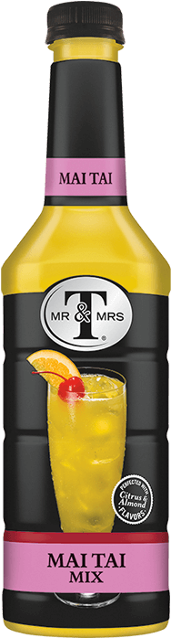 Glass Of Mai Tai Island Margarita With Lime Wedge, - Mr & Mrs Tom Pina Colada (190x723), Png Download
