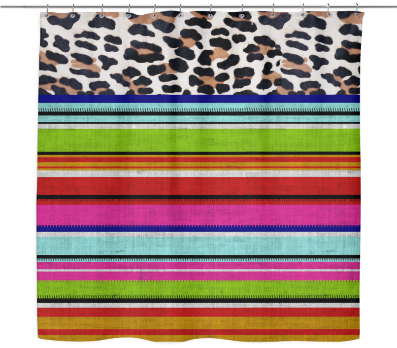 Shower Curtain Se Cheetah Revival - Giclee Print: Wild Iii By Ellie Roberts : 36x20in (805x805), Png Download