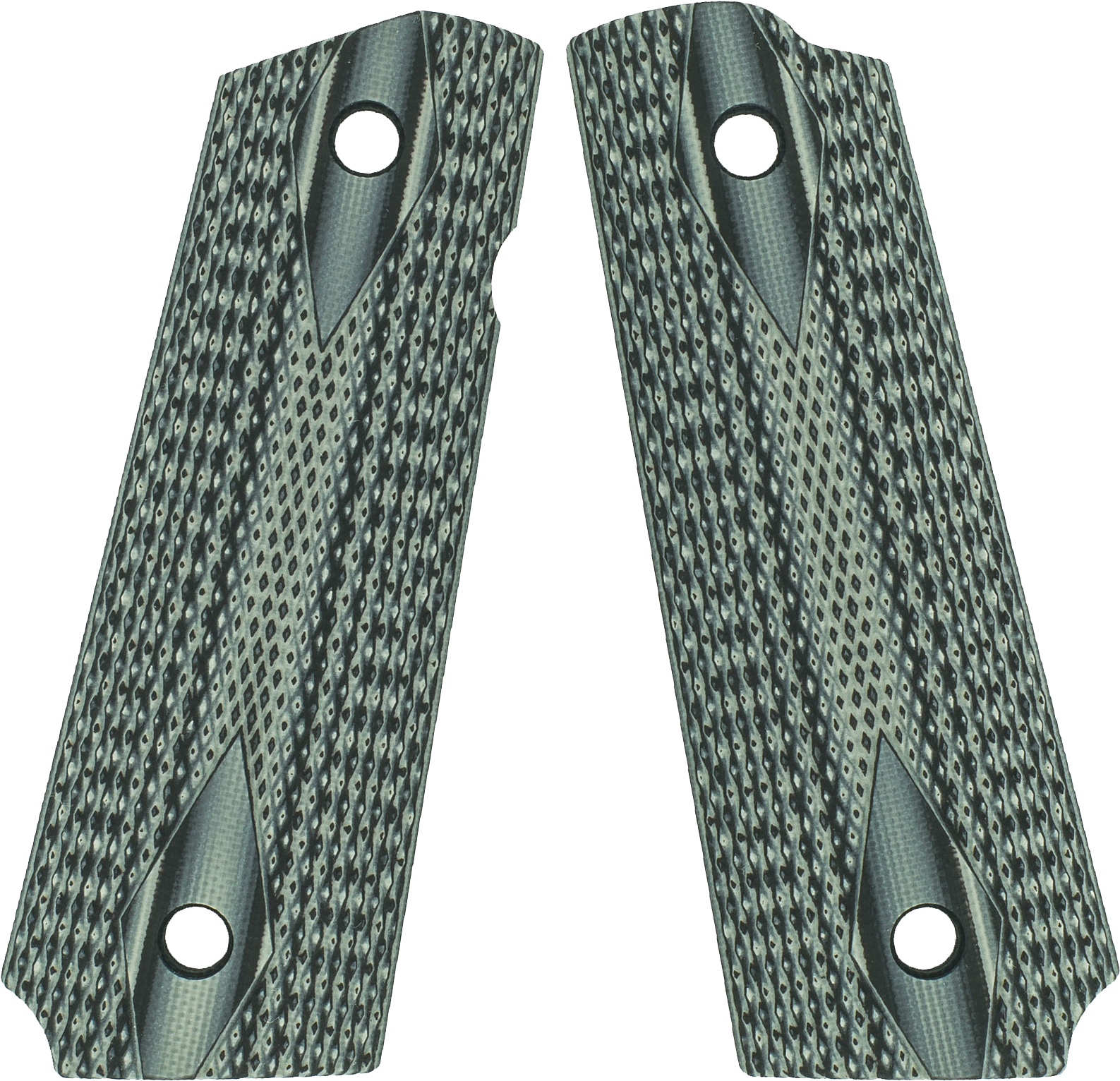 Vz Grips Ddbgxa 1911 Double Diamond Grip Panels Diamond - Black (1653x1597), Png Download
