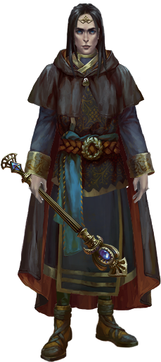 Male Black Mage Costume - Councillor (258x535), Png Download