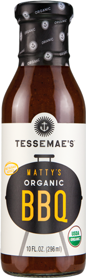 Organic Bbq Sauce - Tessemae's Bbq Sauce (214x600), Png Download