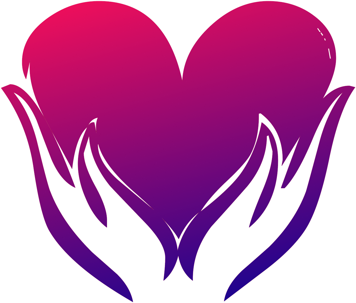 Love Pendant Necklace - Silver Plated - (1280x1098), Png Download