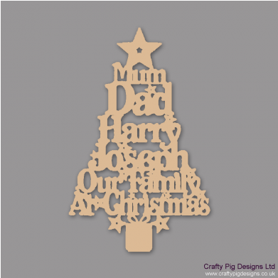 Our Family At Christmas Tree (390x565), Png Download