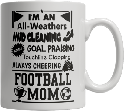 Cheering Football Mom - Mug (480x480), Png Download