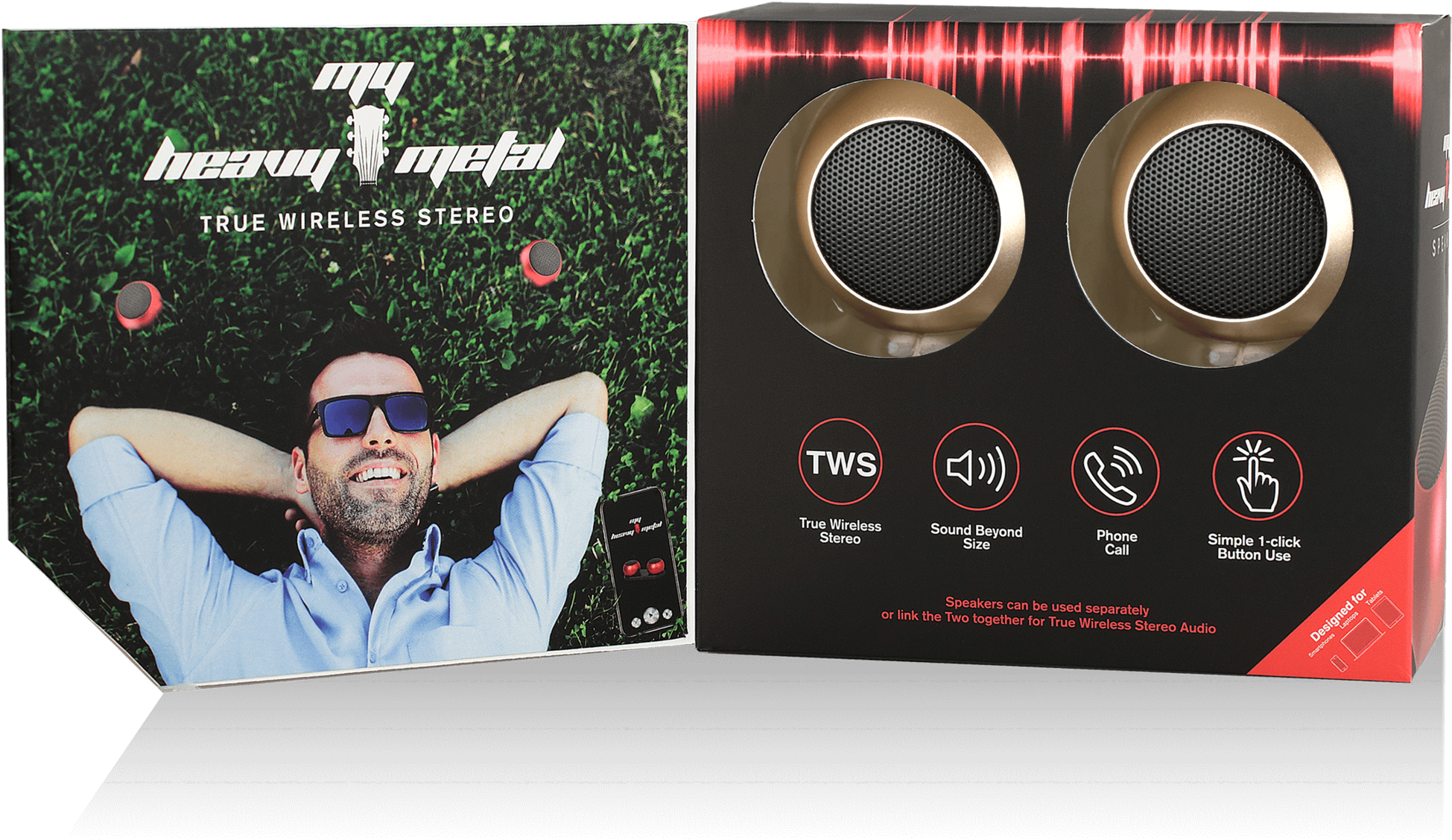 Gold Heavy Metal Stereo Set - Stereophonic Sound (2048x1638), Png Download