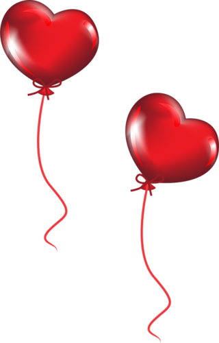 Globos, Corazones, Regalos, Globos De Corazones, Vino - Flying Red Heart Balloon Clipart (320x500), Png Download