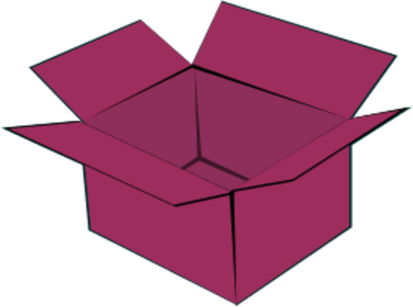 Pink Box Clipart - Green Cardboard Box Clipart (600x446), Png Download