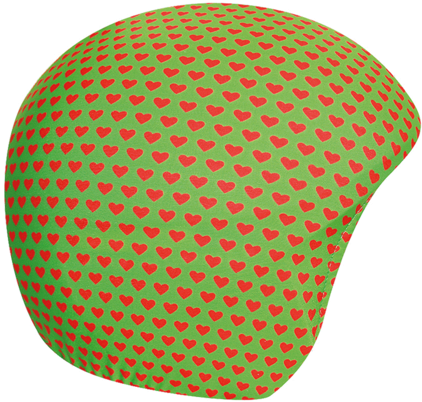 Corazones Verde/rojo - Coolcasc Printed Cool Ski/snowboard Helmet Cover, Green/red (600x600), Png Download