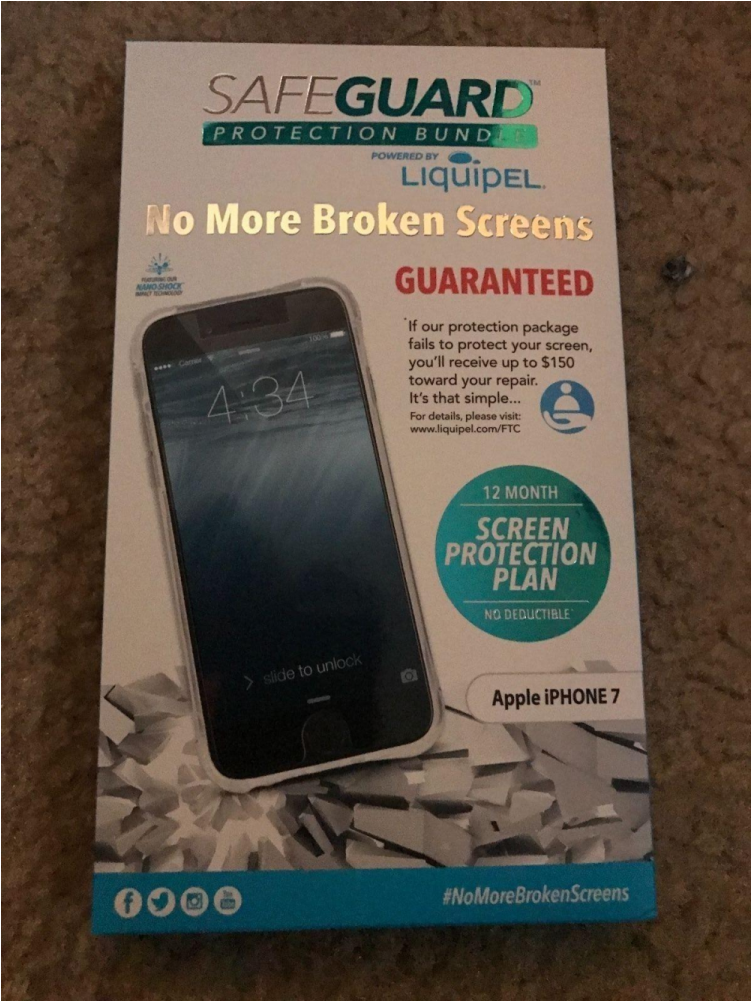 Auction - Safeguard Apple Iphone 7 Liquipel Safeguard (case (1000x1000), Png Download