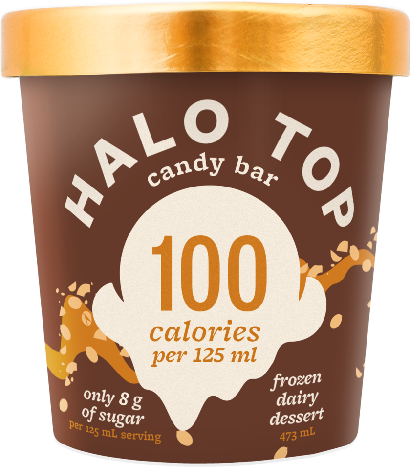 Ht18 Packshot Mock Candybar 011718cg - Dairy Free Halo Top (1000x1000), Png Download