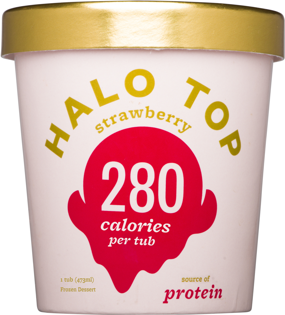 Strawberry - Halo Top Caramel Macchiato (1000x1000), Png Download