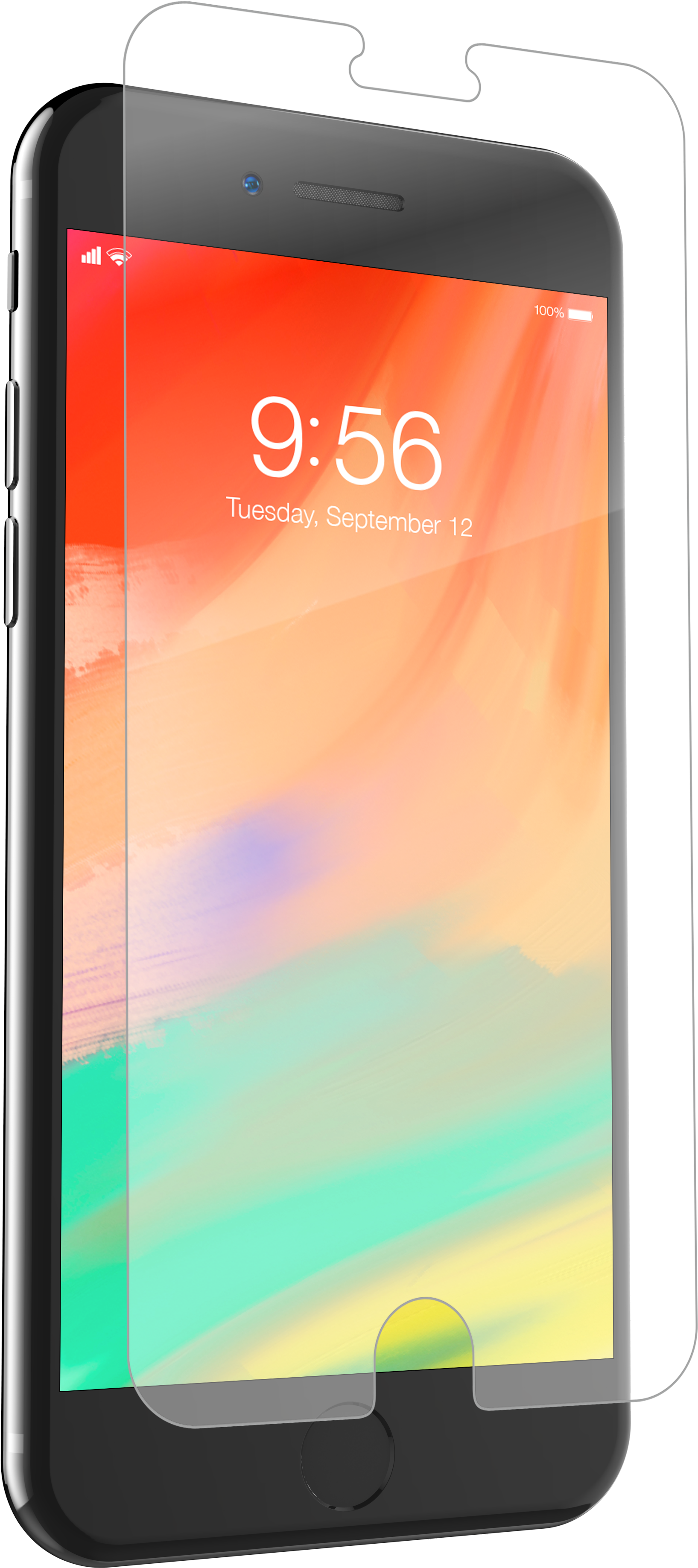 Invisibleshield Original For The Apple Iphone 7 Plus - Zagg Invisibleshield Screen Protector Iphone (3200x3835), Png Download