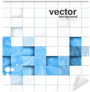 Abstract Shine Floral Mosaic Blue Colorful Background - Background Azul Cuadrados (400x400), Png Download