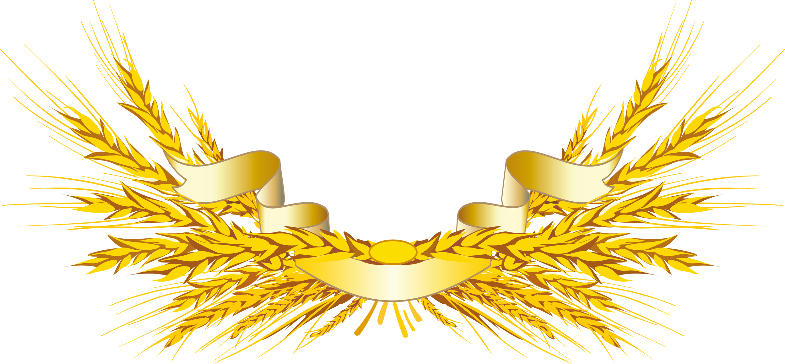 Wheat Png Clip Art - Wheat Sheaf (2500x1159), Png Download