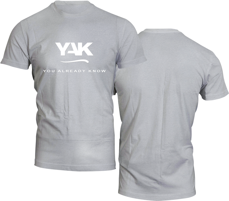 Yak Stylish Short Sleeve T Shirt 3 Sport Gray Front - Gray T Shirt Front Back (1038x924), Png Download