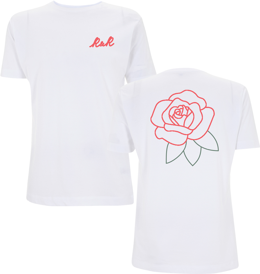 R&r Rose Front And Back T-shirt - Rose And Rosie Shirt (1000x1000), Png Download