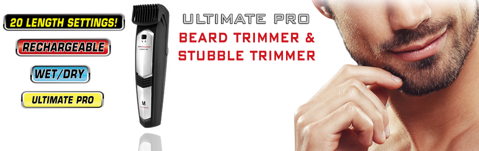 Ultimate Pro Beard Trimmer And Stubble Trimmer - Mangroomer Ultimate Pro Beard & Stubble Trimmer (958x302), Png Download