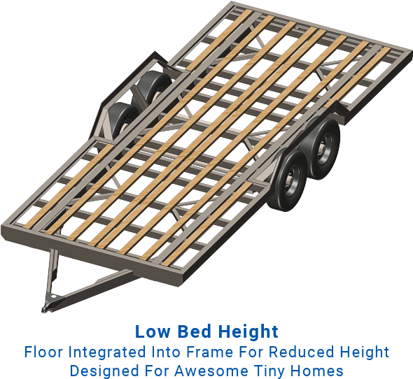 20ft Tiny Home Trailer - House (600x600), Png Download