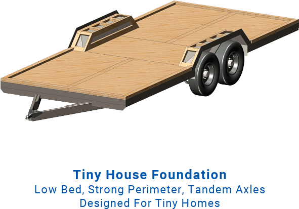 20ft Tiny House Trailer - Tiny House Trailer Plans (600x600), Png Download