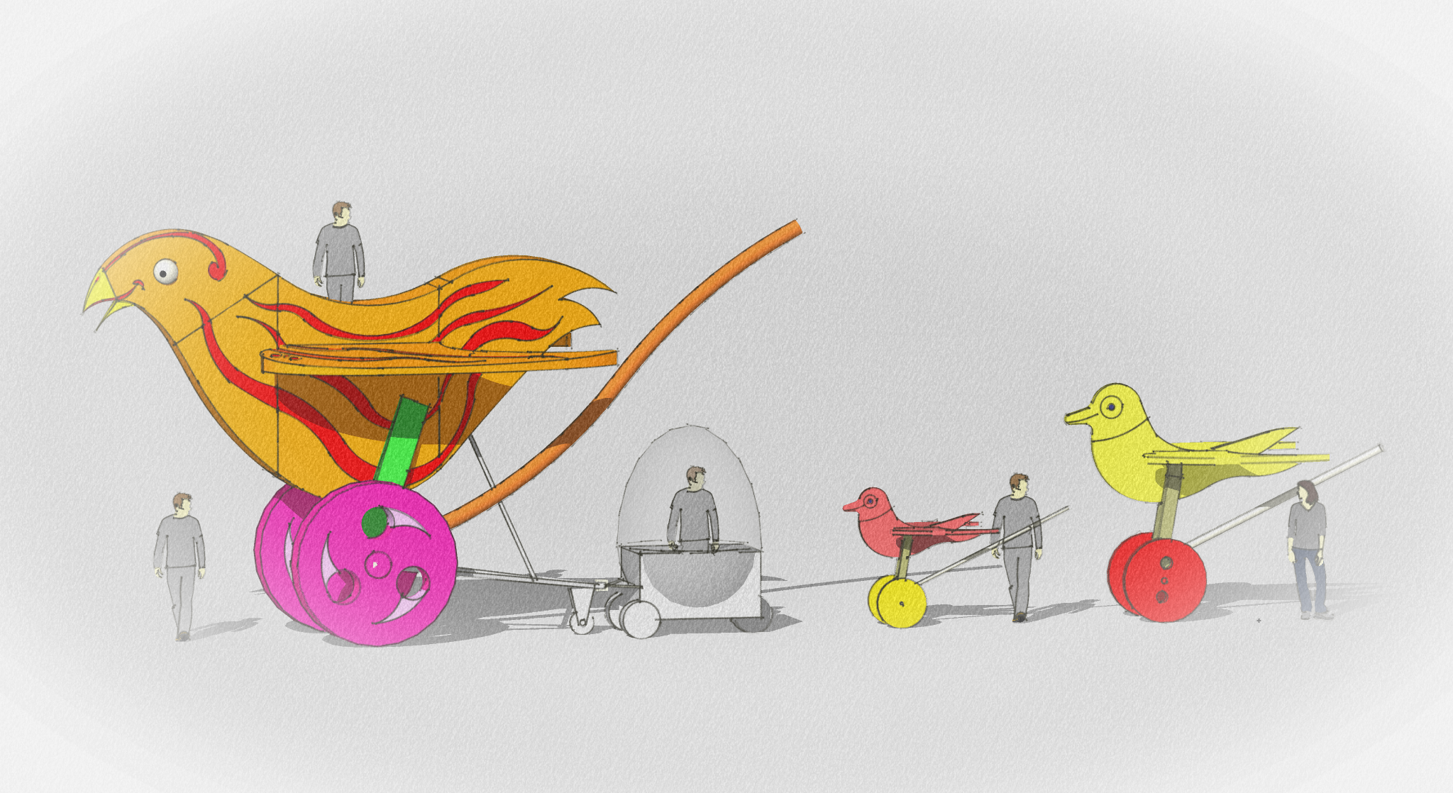 Desenho “pomba Gigante” E Pombinhas [1] (2048x1118), Png Download