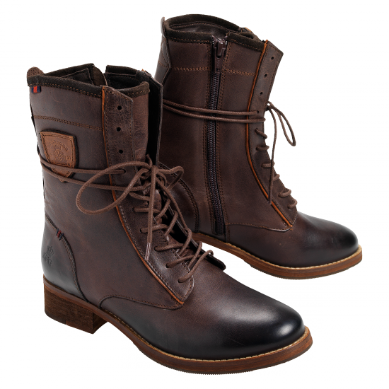 Smart, Detailed High Lace-up Boots In Smooth, Soft - Coturno Feminino Em Couro (550x550), Png Download