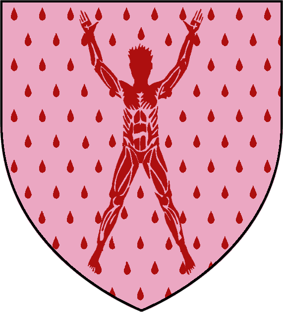 House Bolton Shield - Mini Drops Wall Stickers - Neon Pink (571x629), Png Download