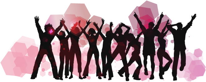 Vector De Personas - Dancing Silhouette (697x285), Png Download