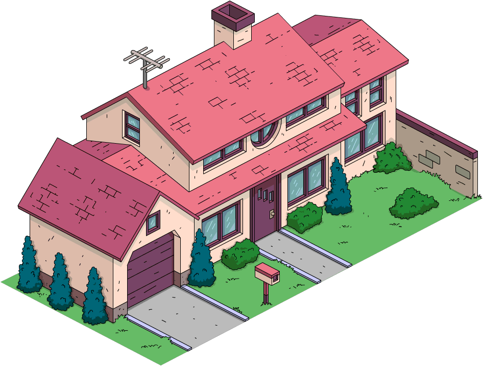 Tapped Out Lovejoy Residence - Simpsons Helen Lovejoy Family (946x716), Png Download