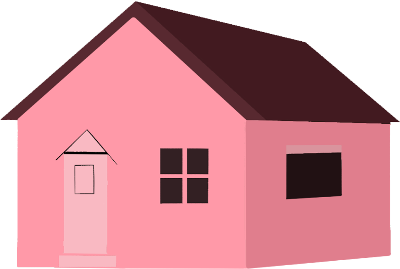 Melody And Flat Arrived Back At Melody's House - Pink House Animation (1600x900), Png Download