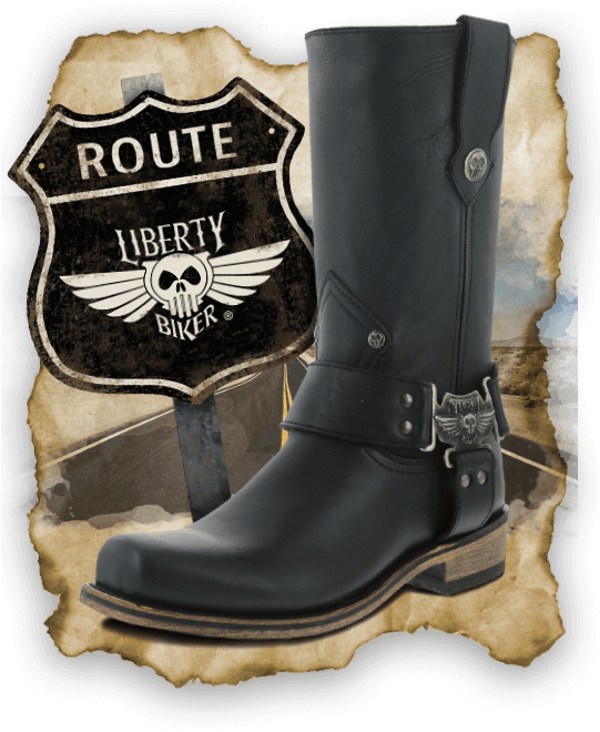 Liberty Biker - Route 66 (540x750), Png Download