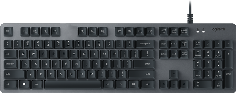 K840 Mechanical Corded Keyboard Rs - Logitech K840 Mechanical Keyboard With Romer G Mechanical (393x393), Png Download