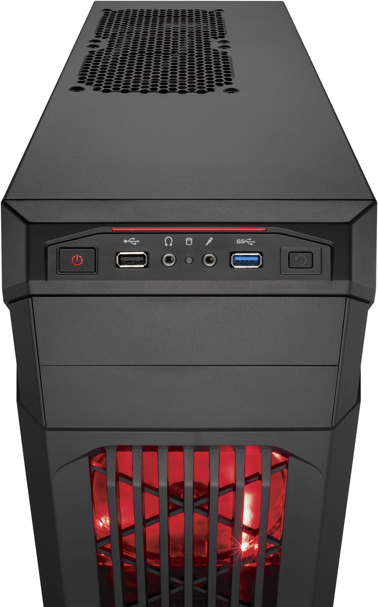 Corsair Spec 01 Carbide Series Red Led Atx Mid Tower - Spec 01 Corsair (800x1260), Png Download