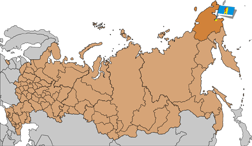 Location Anadyr Map Of Russian Subjects, 2008 03 01 - Russia Map (500x289), Png Download