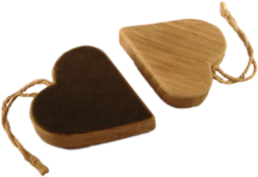 Hanging Heart - Oak (915x680), Png Download
