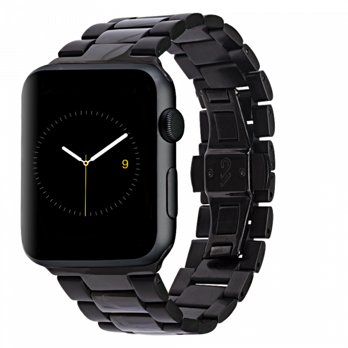 Case-mate Apple Watch 42mm Black Linked Band Angle - Apple Watch 44mm Bands (700x700), Png Download