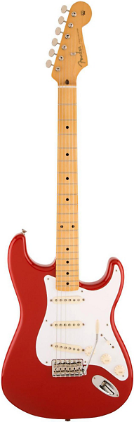 Fender Ltd 50s Strat Fiesta Red Front (463x599), Png Download