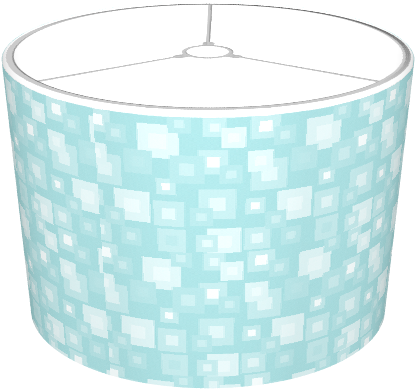 Krw Fabulous 50s Aqua Blocks Retro Lampshade - Lampshade (674x516), Png Download