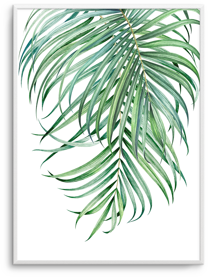 Watercolour Palms No 2 - Watercolor Painting (937x1181), Png Download