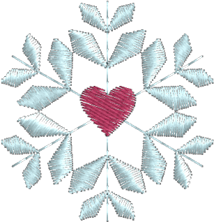 Floco De Neve Coração - Portable Network Graphics (600x600), Png Download