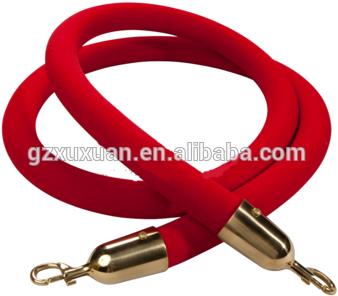 Velour Rope For Rope Stand Queue Barrier With Snap - Nylon Velour Rope - 8' - Burgundy (350x350), Png Download